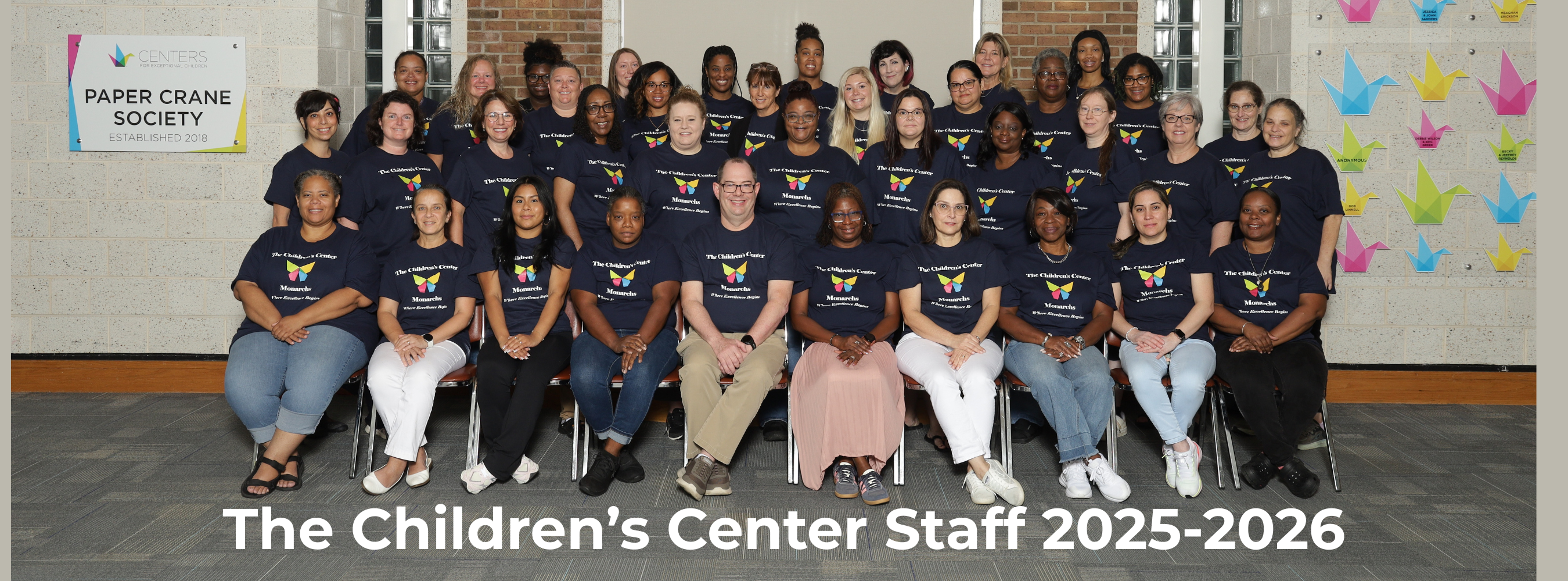 The Children's Center Staff 2025-2026  with group photo of entire staff