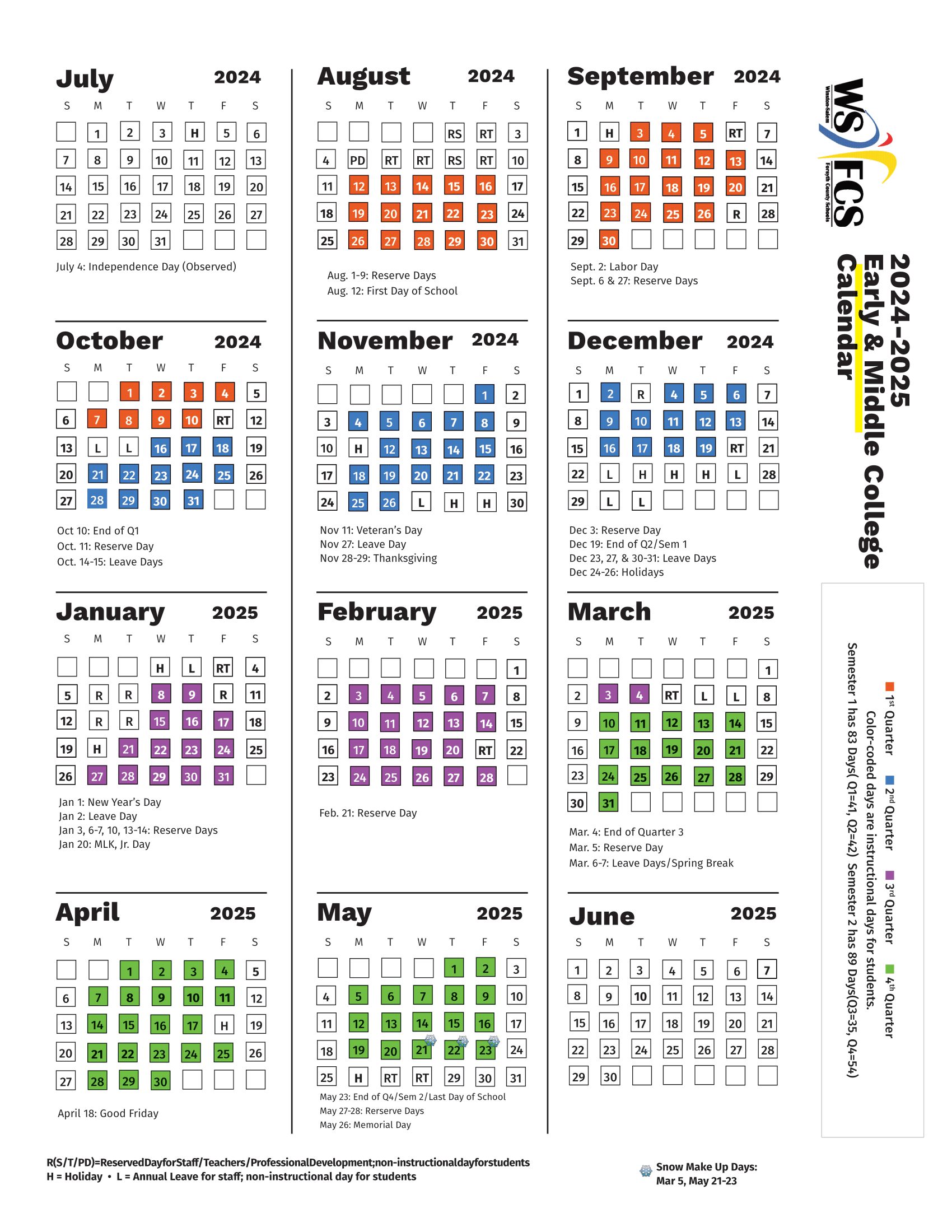 ECF Calendar