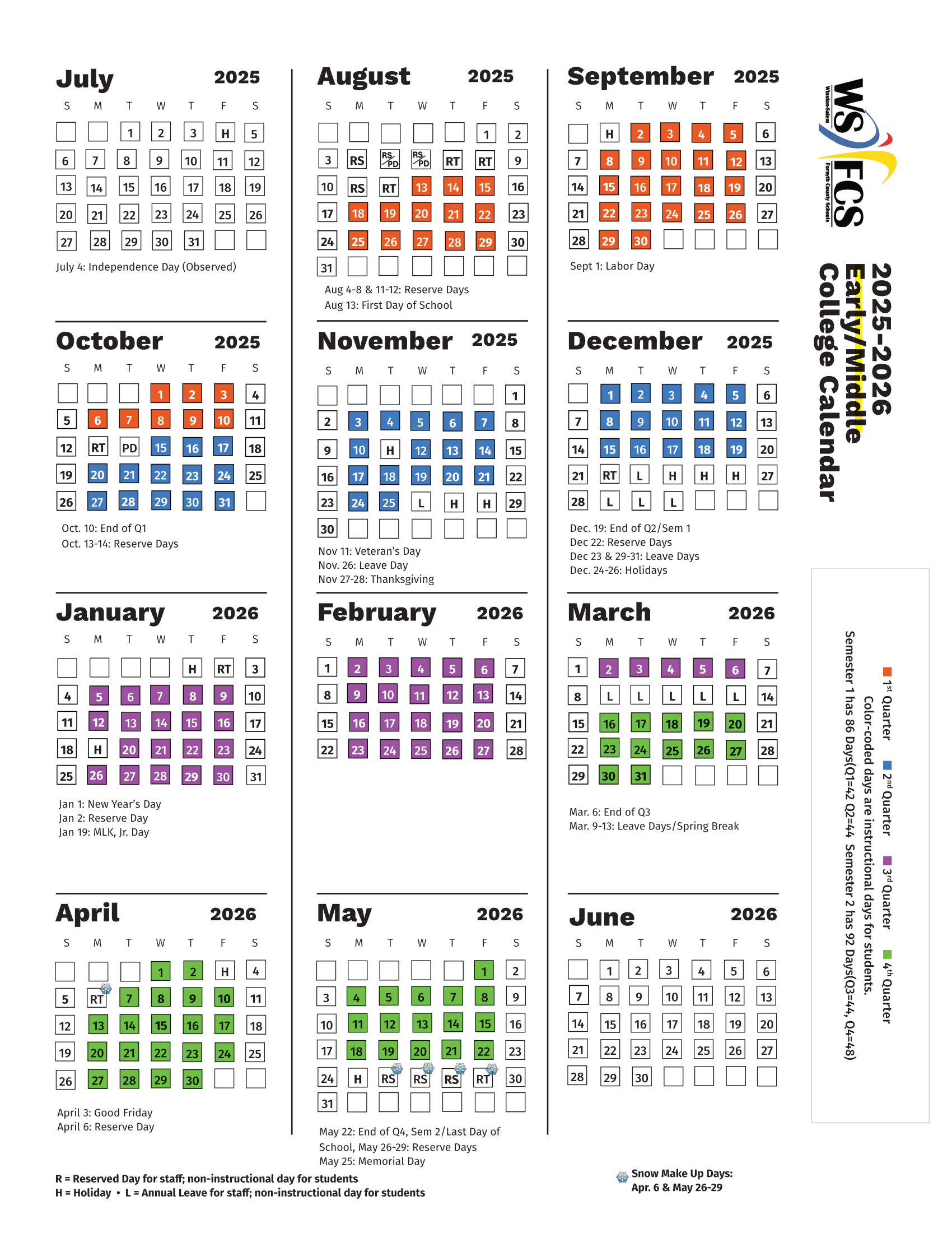 24.25 ECF Calendar