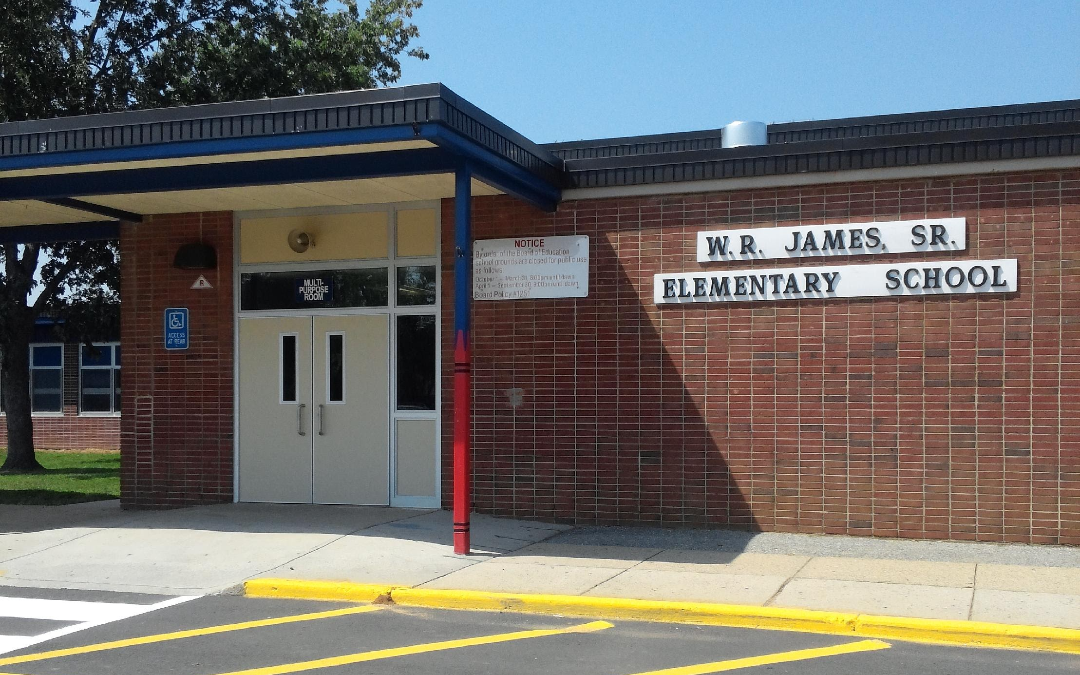 A photo of the W.R. JAMES ELEMENTARY school.