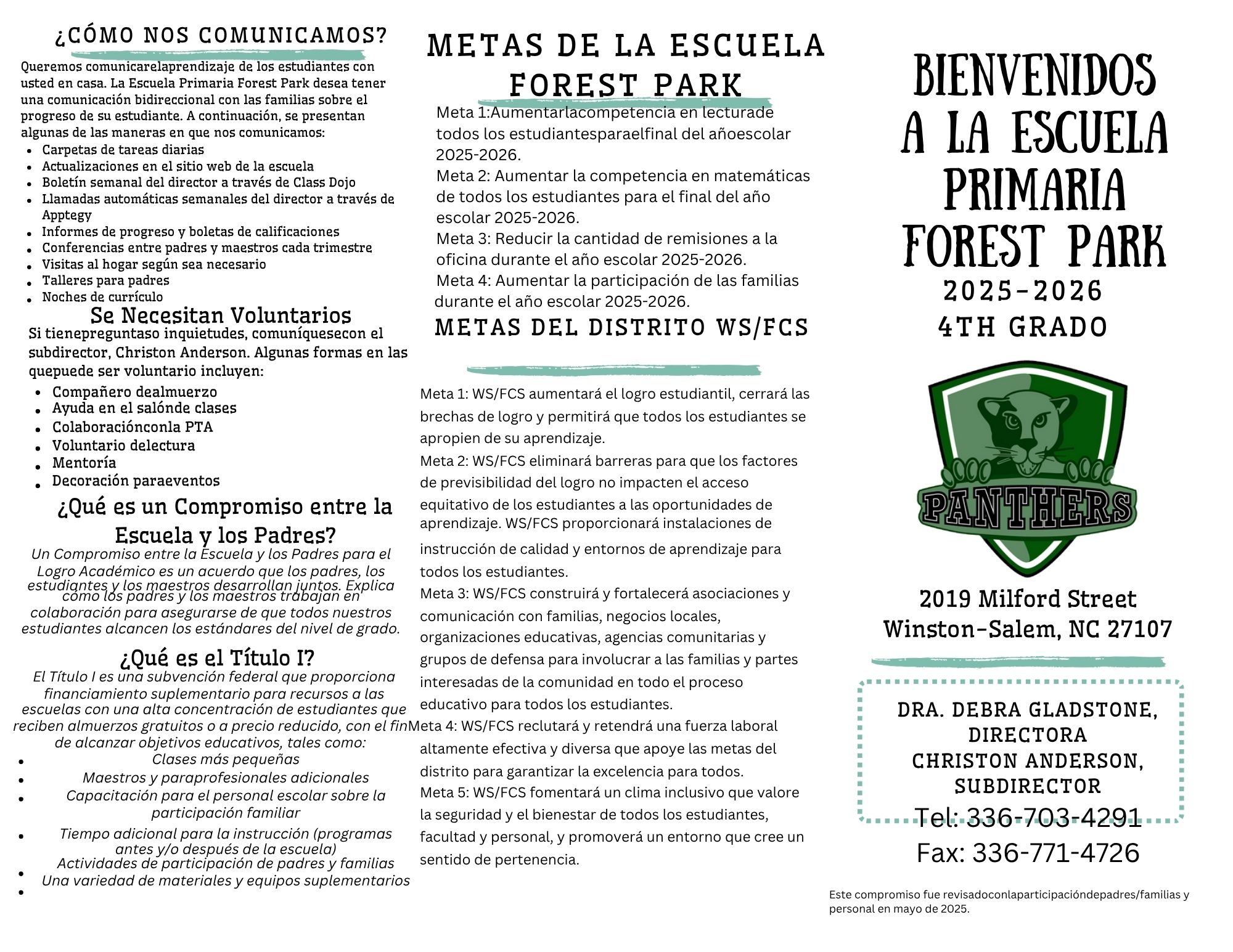 Spanish 4th Grade page 1