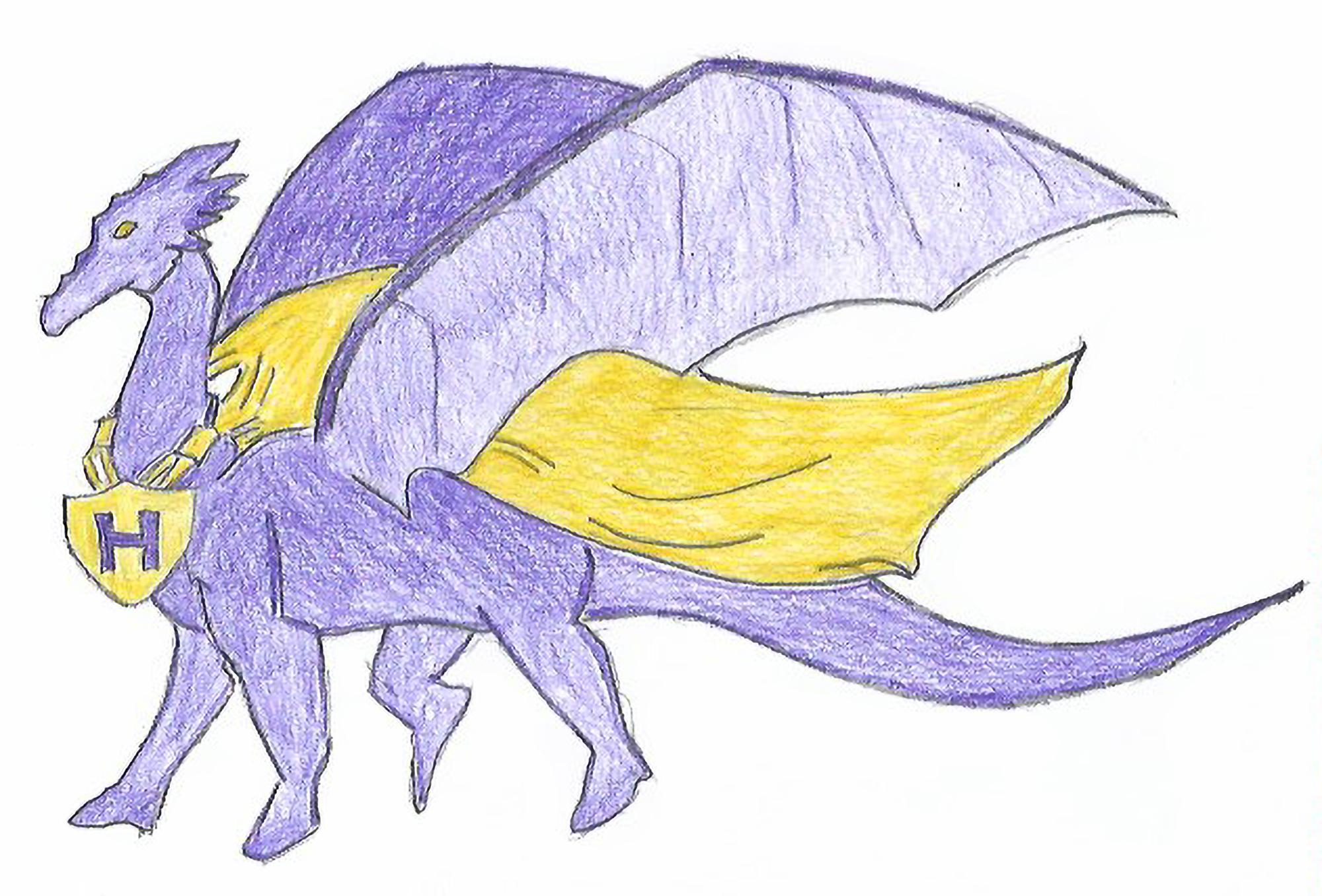 illustration of a purple dragon