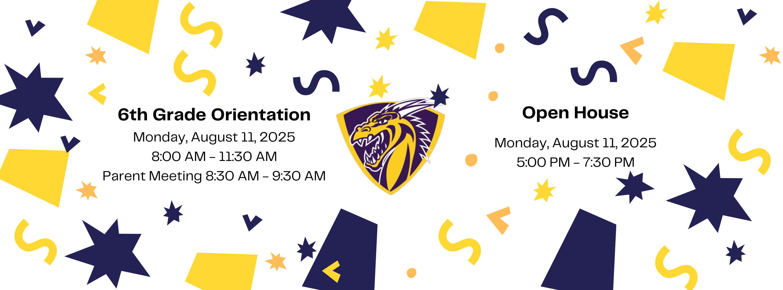 Open House &amp; 6th Grade Orientation