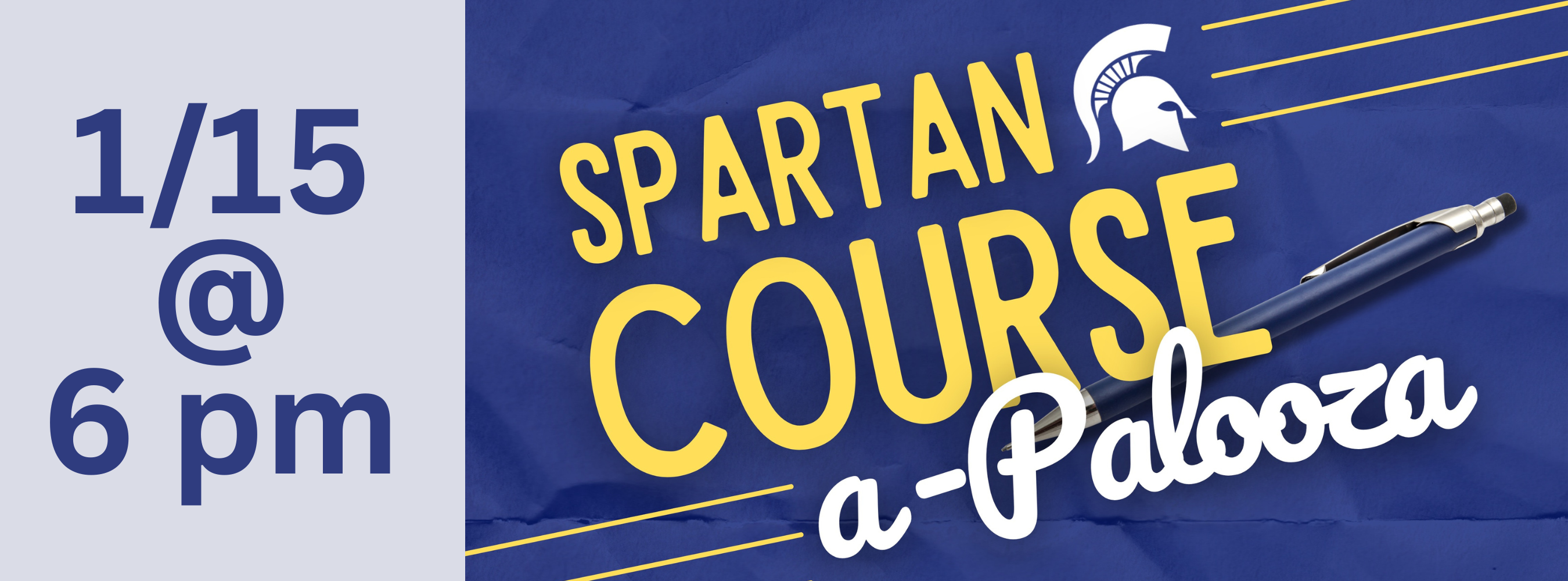 Tabor Course A-Palooza Event 1/15 at 6 pm