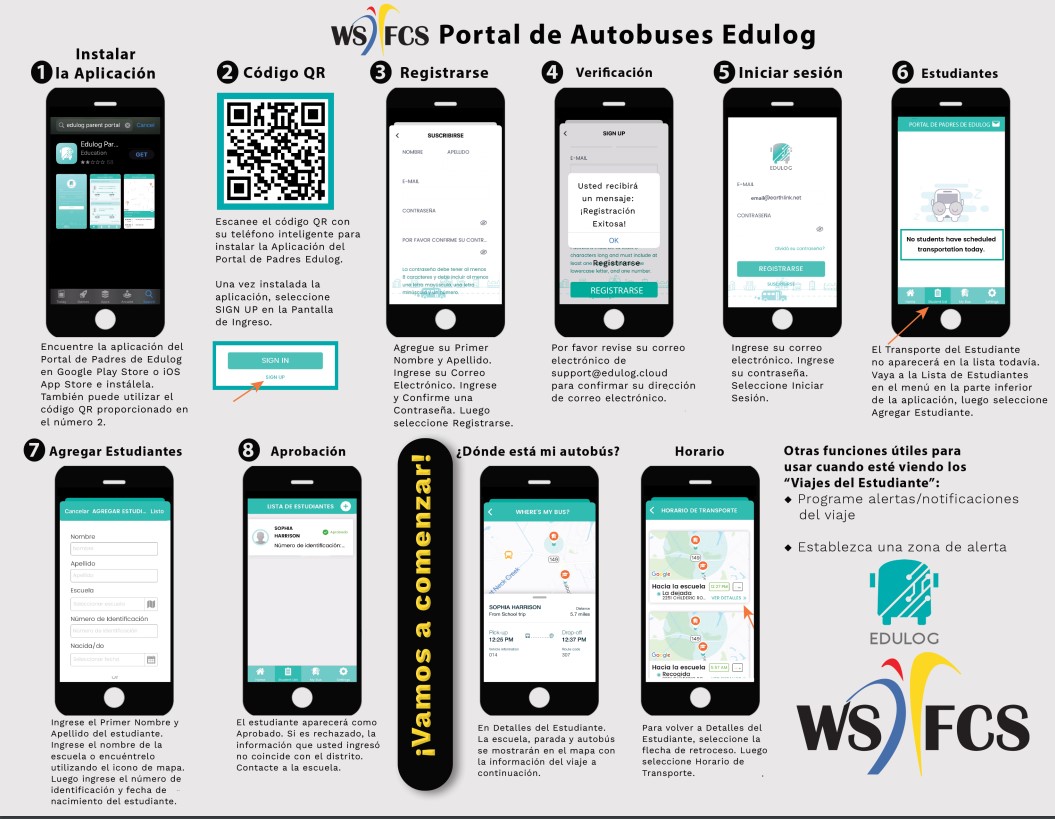 Edulog directions in Spanish