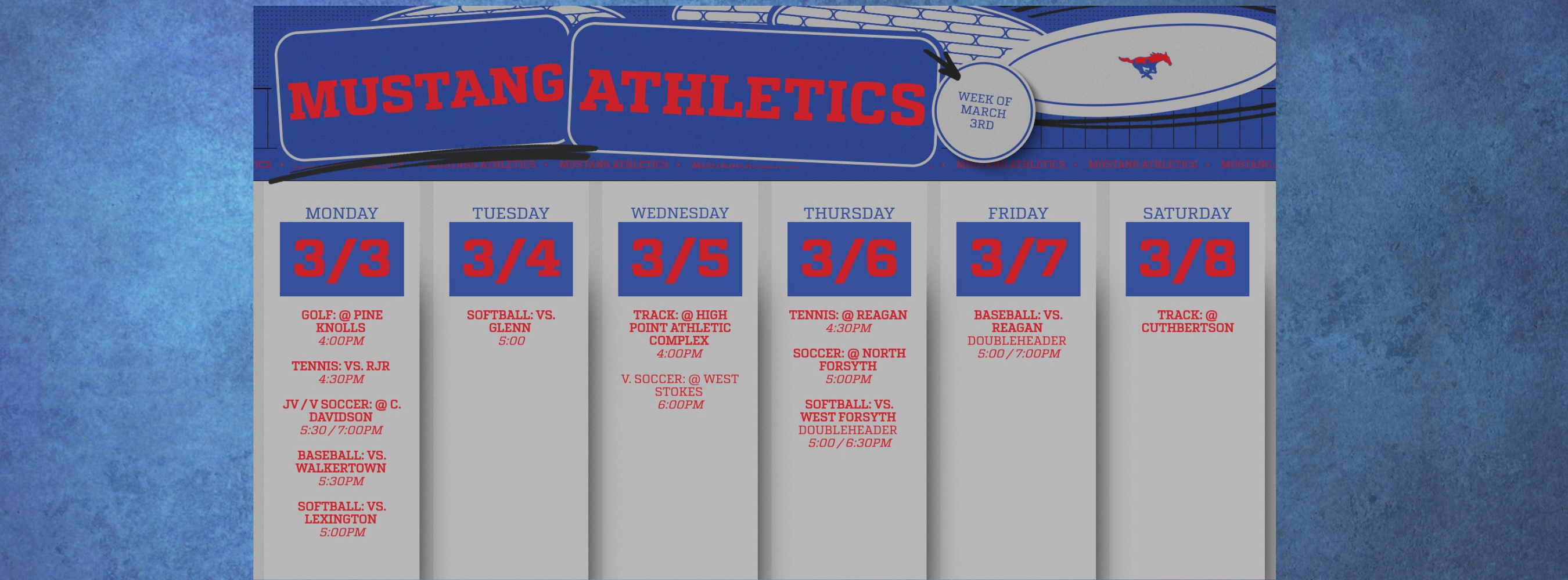 Mustang Athletics  at a Glance 