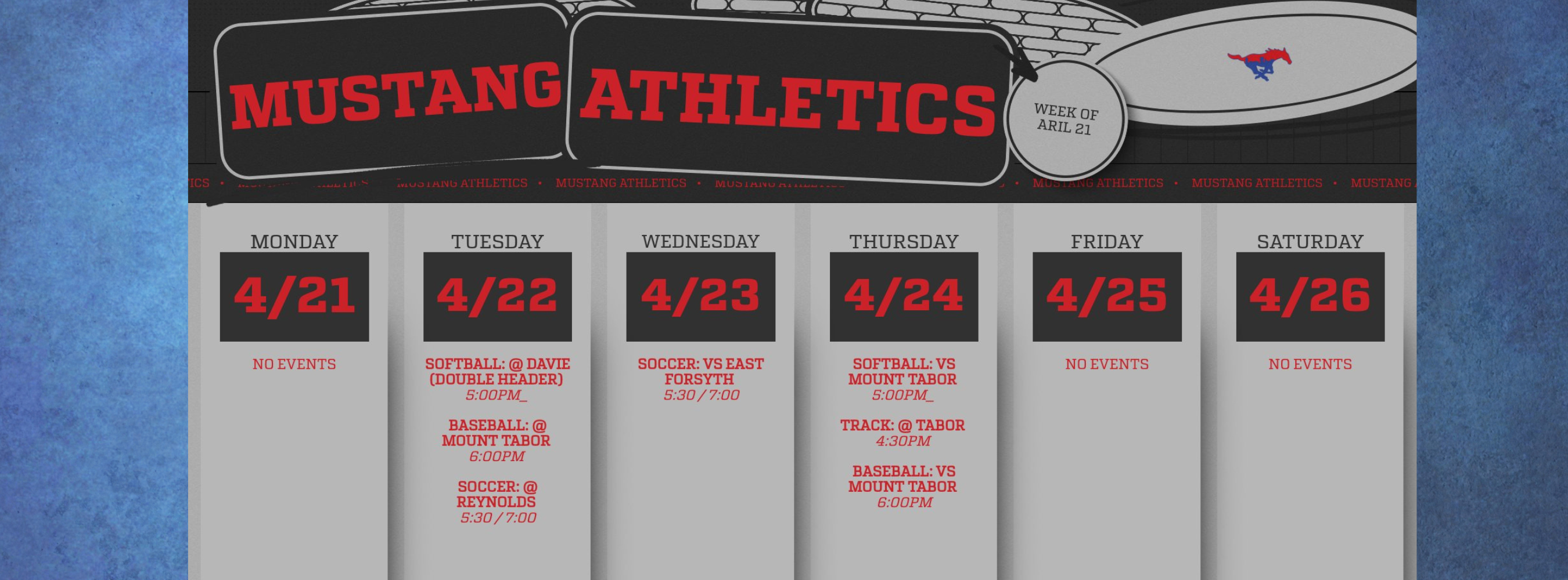Mustang Athletics  at a Glance 
