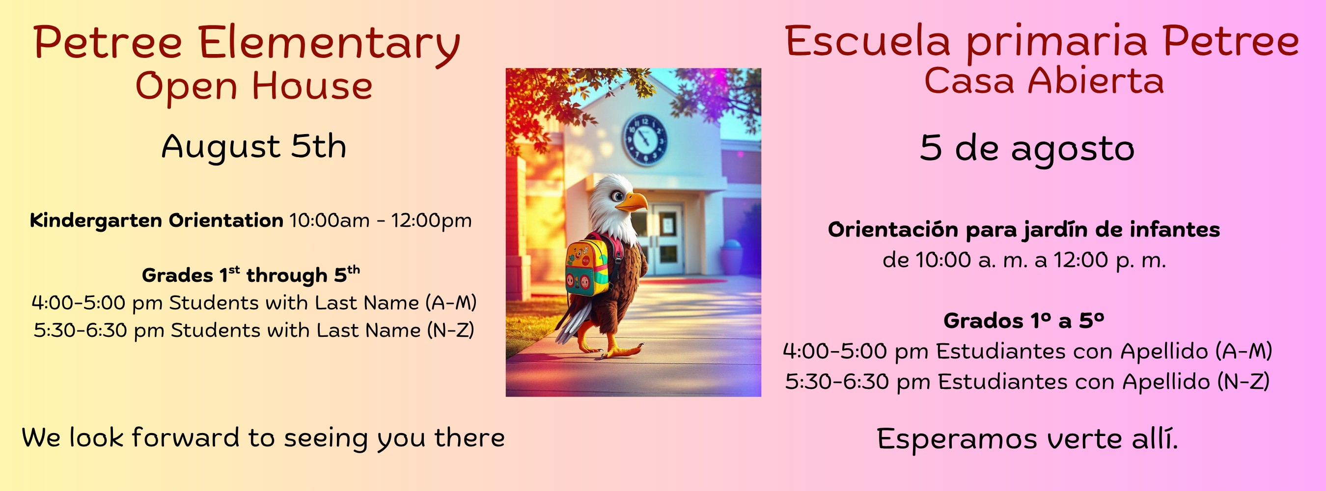 Open House Schedule