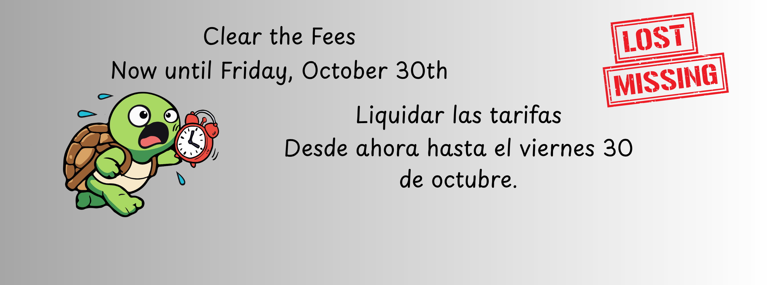 Clear the fees