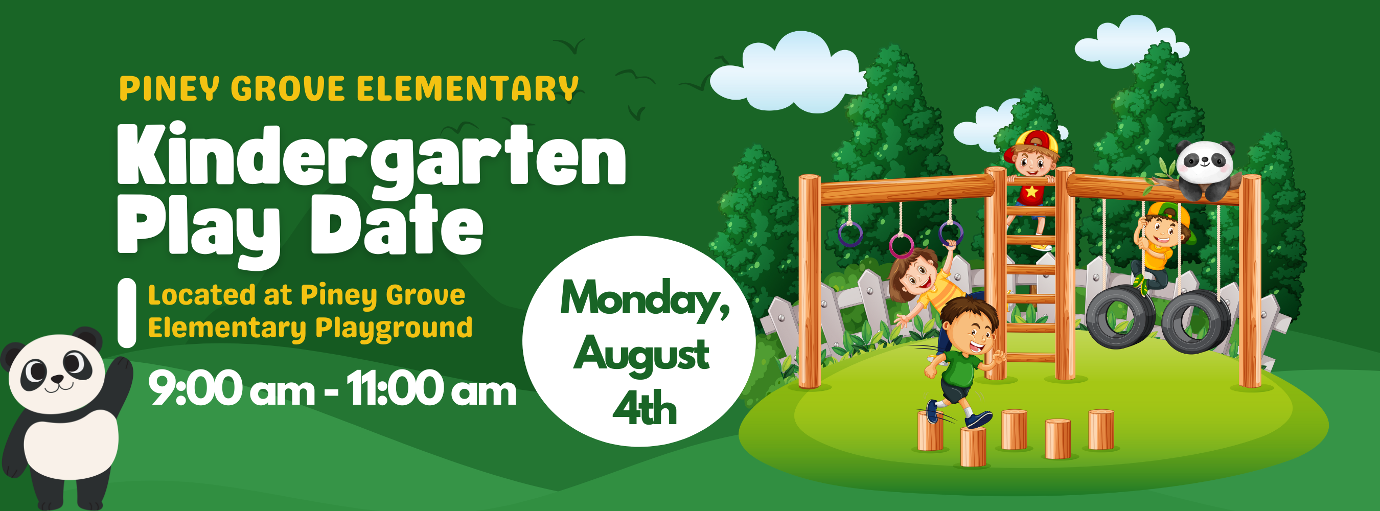 Kindergarten play date 8/4 9 am-11am