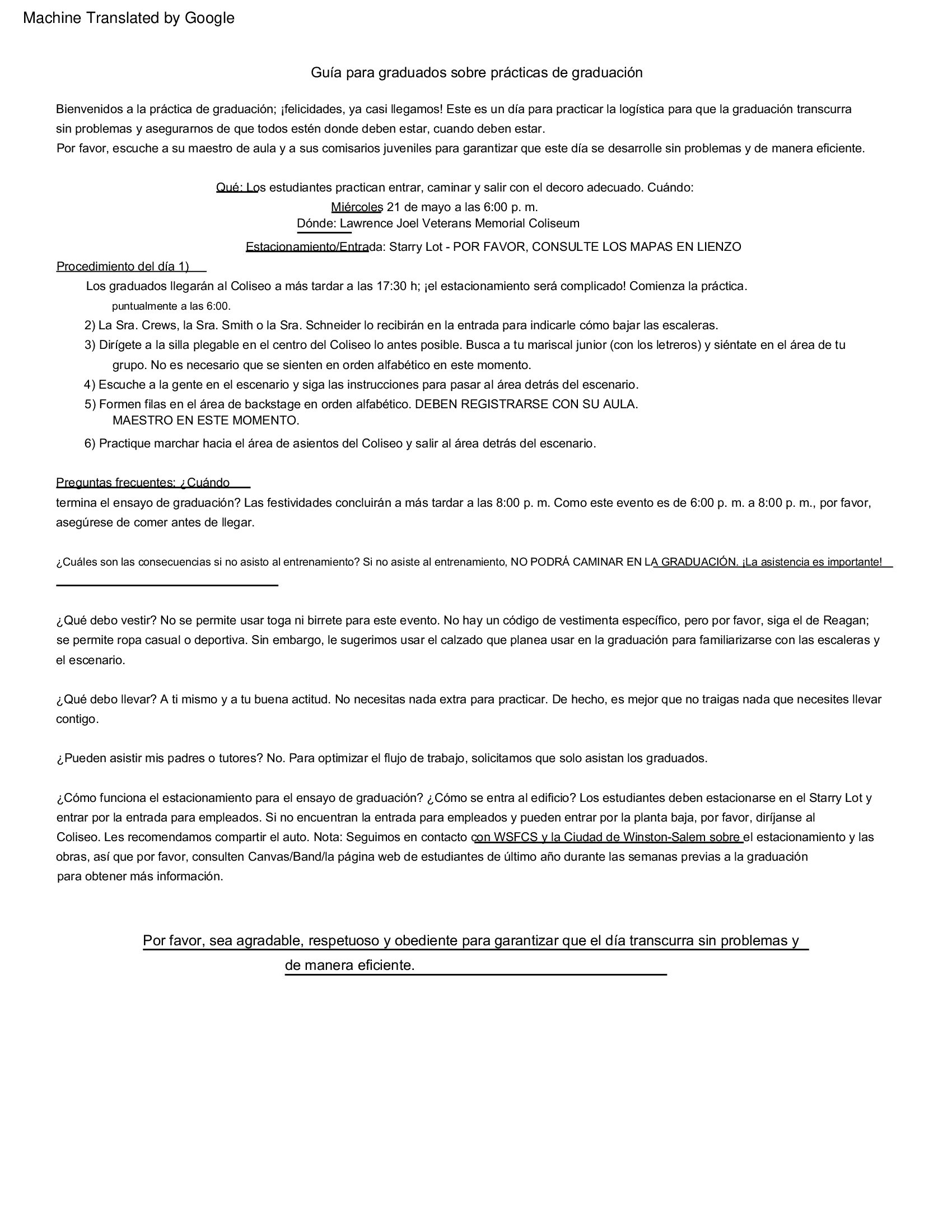 Grad Guides- Spanish