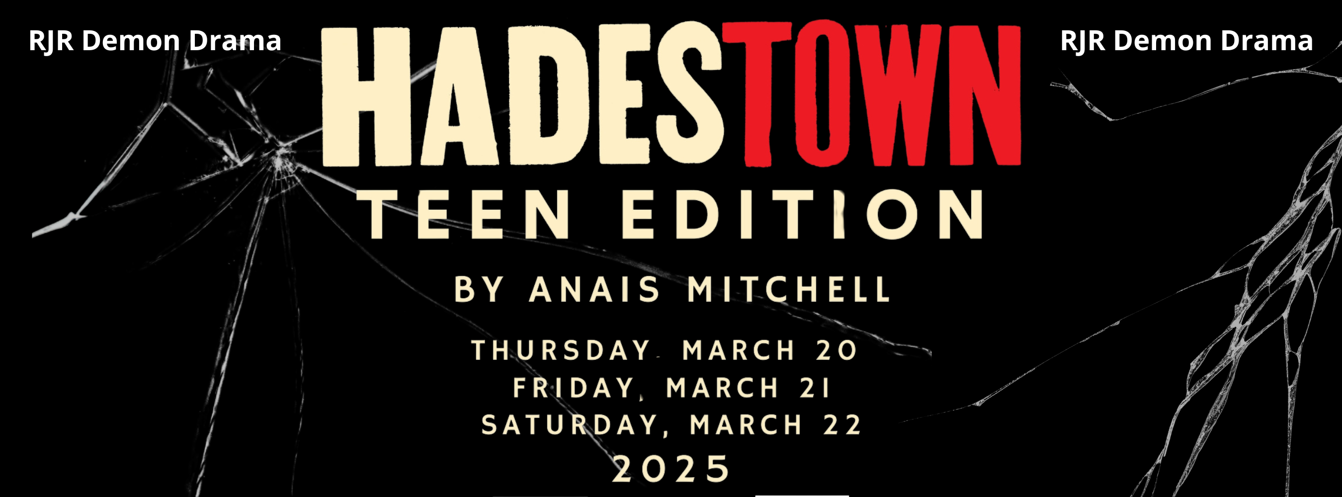 RJR Spring Musical Hades Town banner graphic