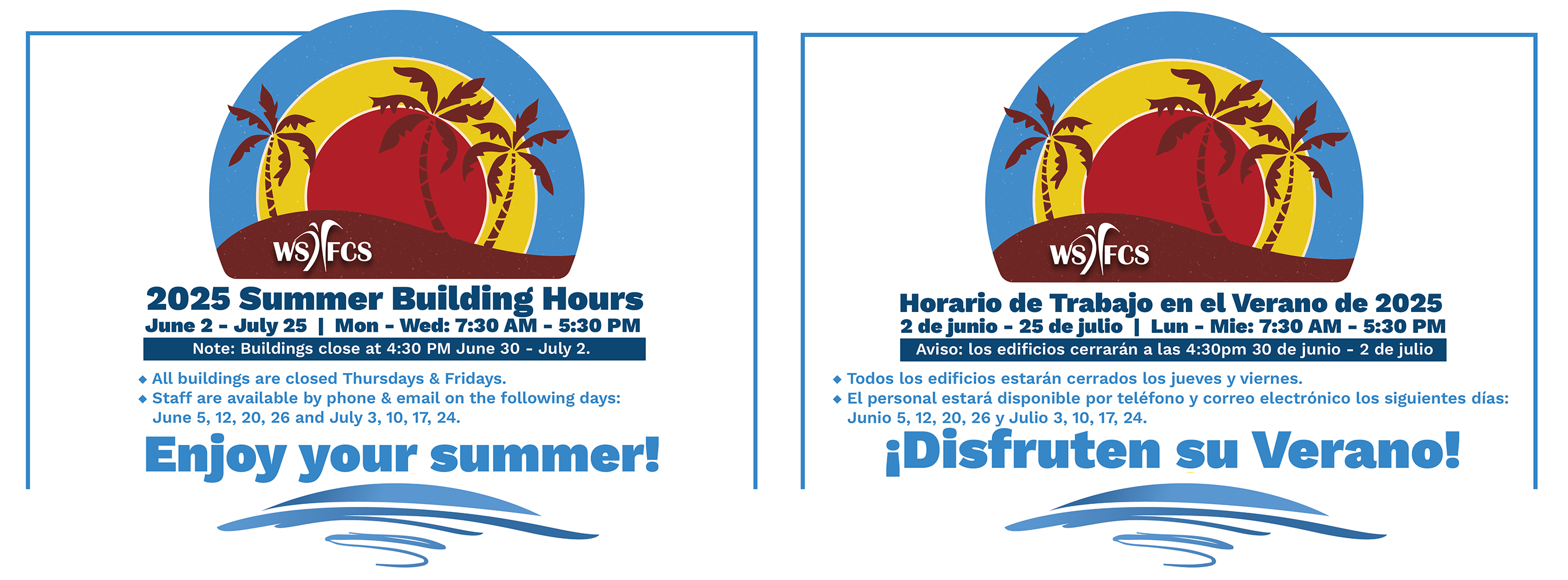 Summer Hours Banner