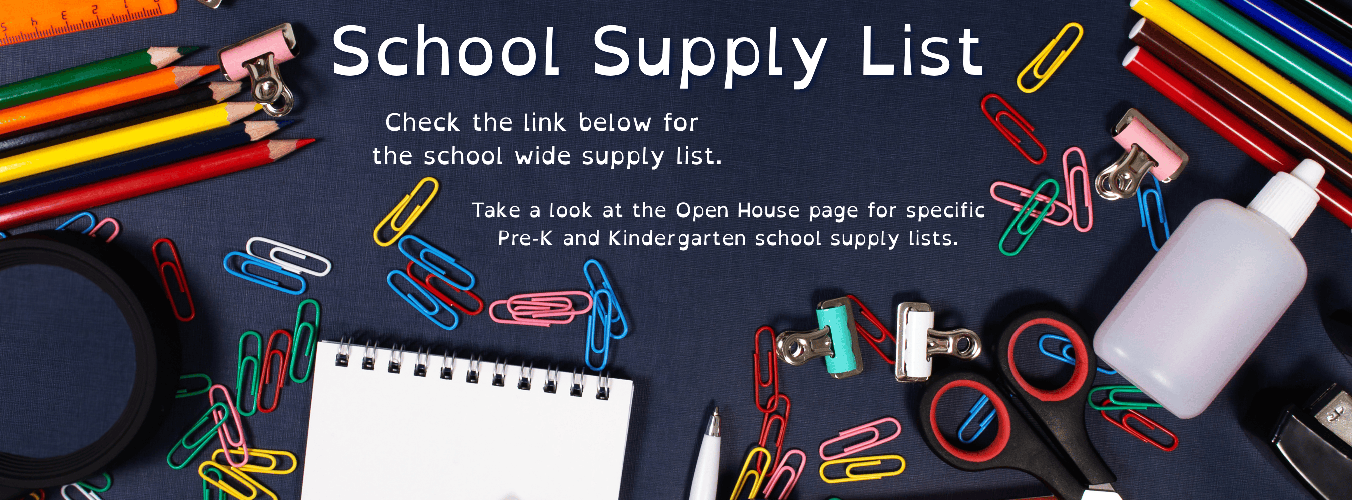 School Supply List info