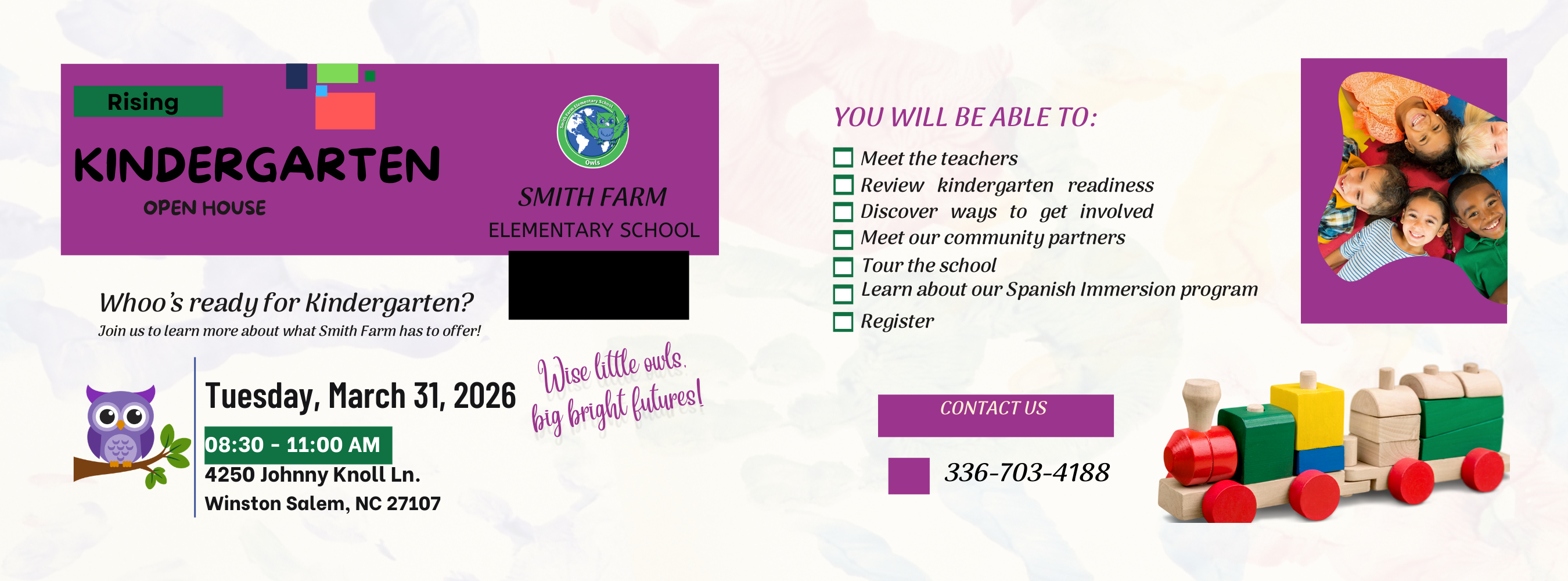 Rising Kindergarten Open House March 31