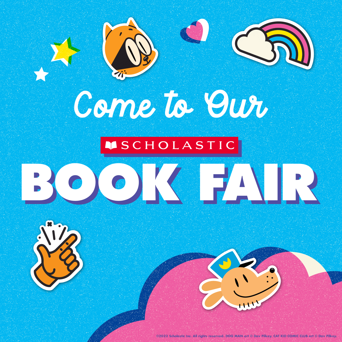 Come to our book fair logo