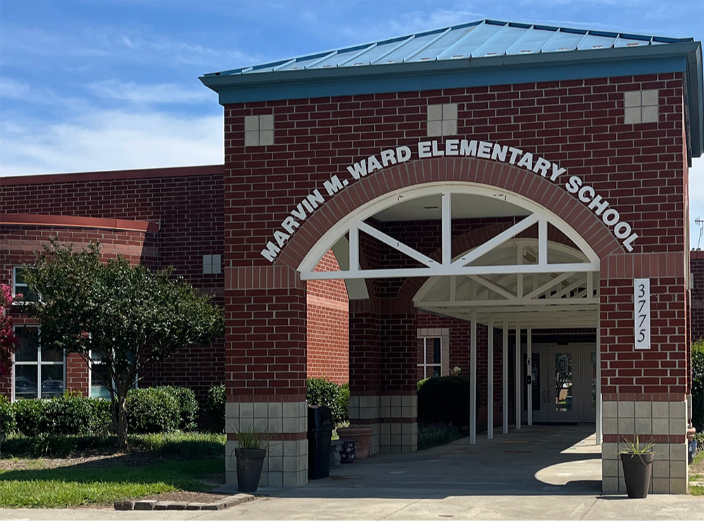image of Ward Elementary school front walkway