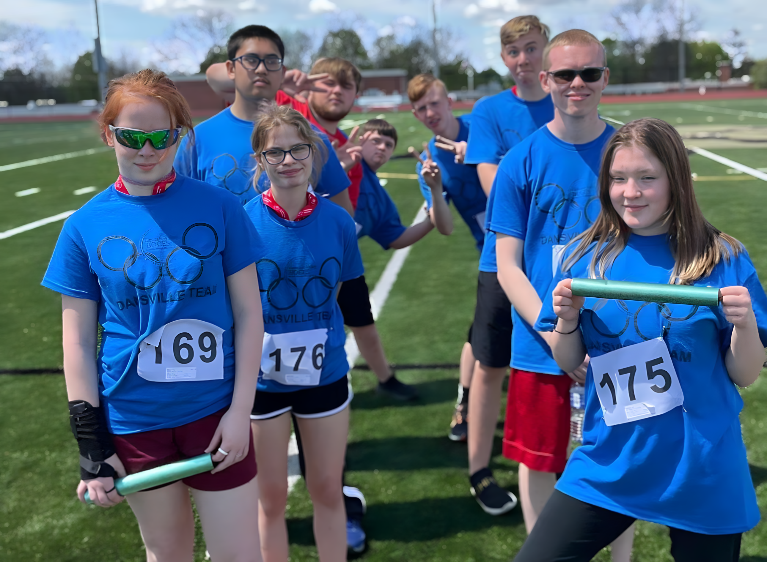 Students at a Special Olympics competition