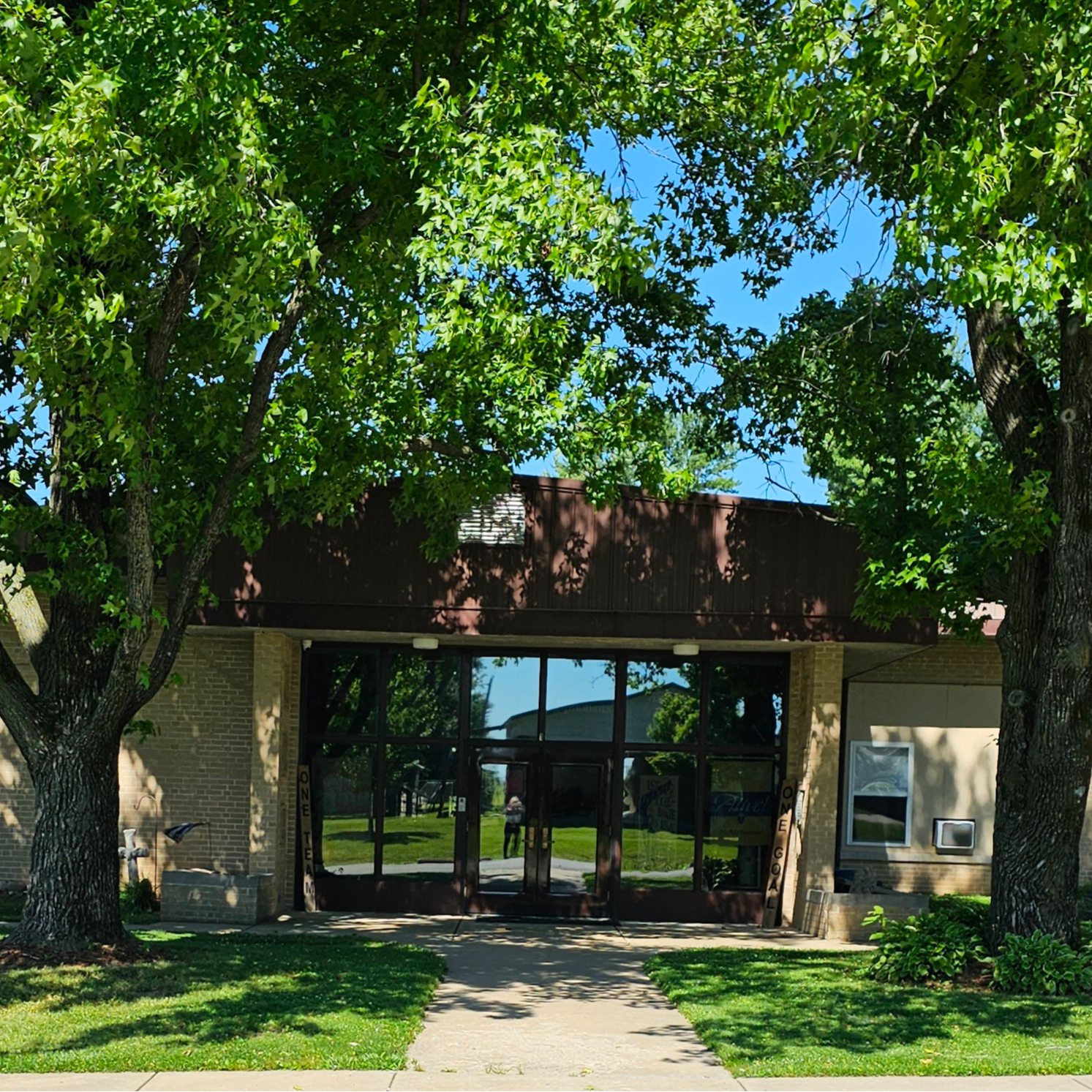 School picture from the outside 