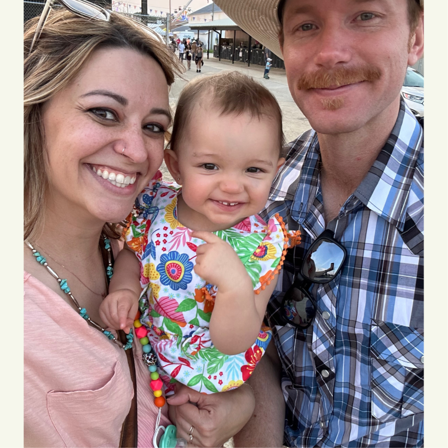 Mrs. Pennington and her husband and daughter