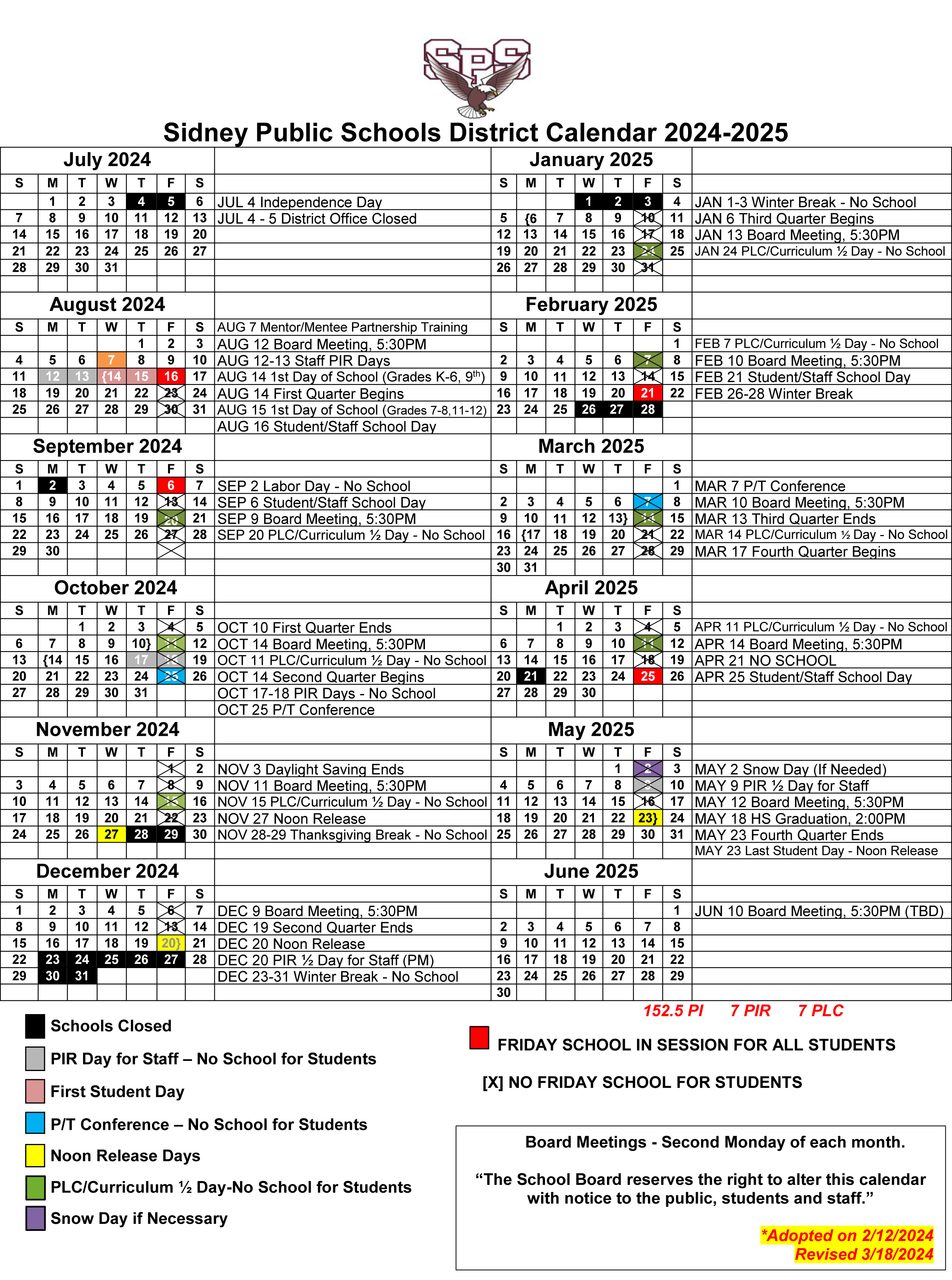 24-25 District Calendar