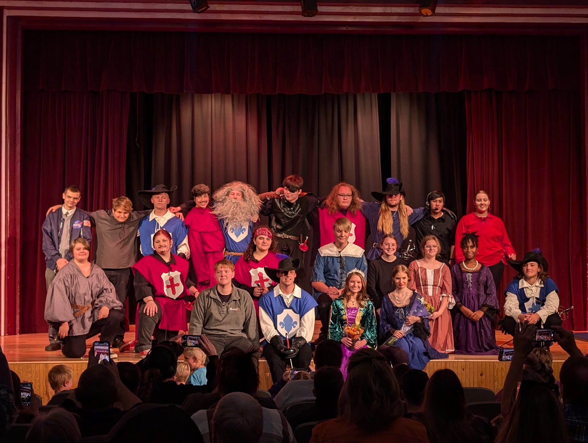 Drama club members pose for a picture after the fall play