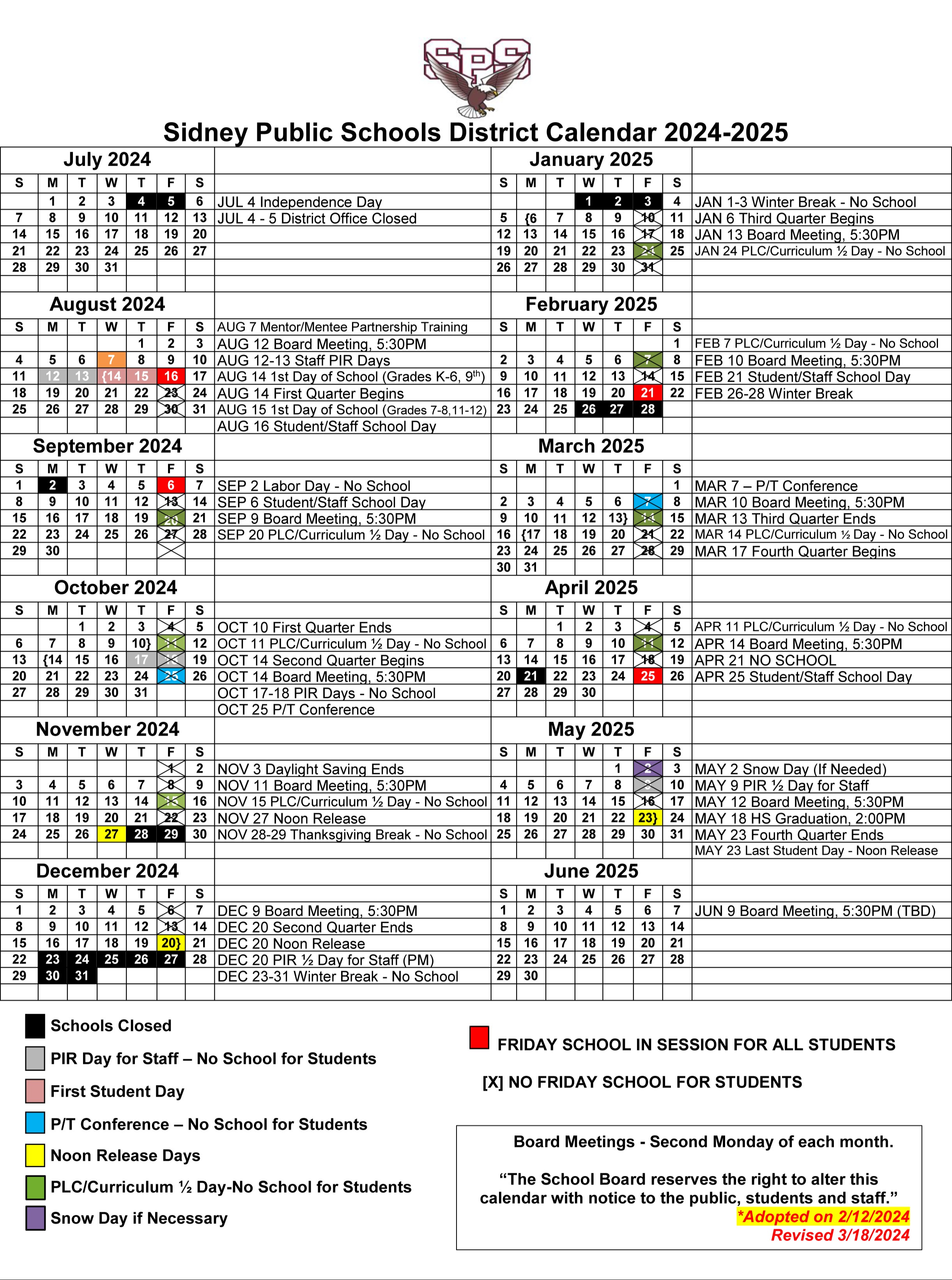 24-25 District Calendar