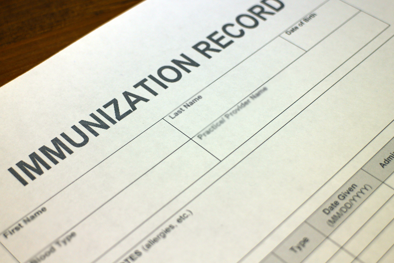 Immunization Records