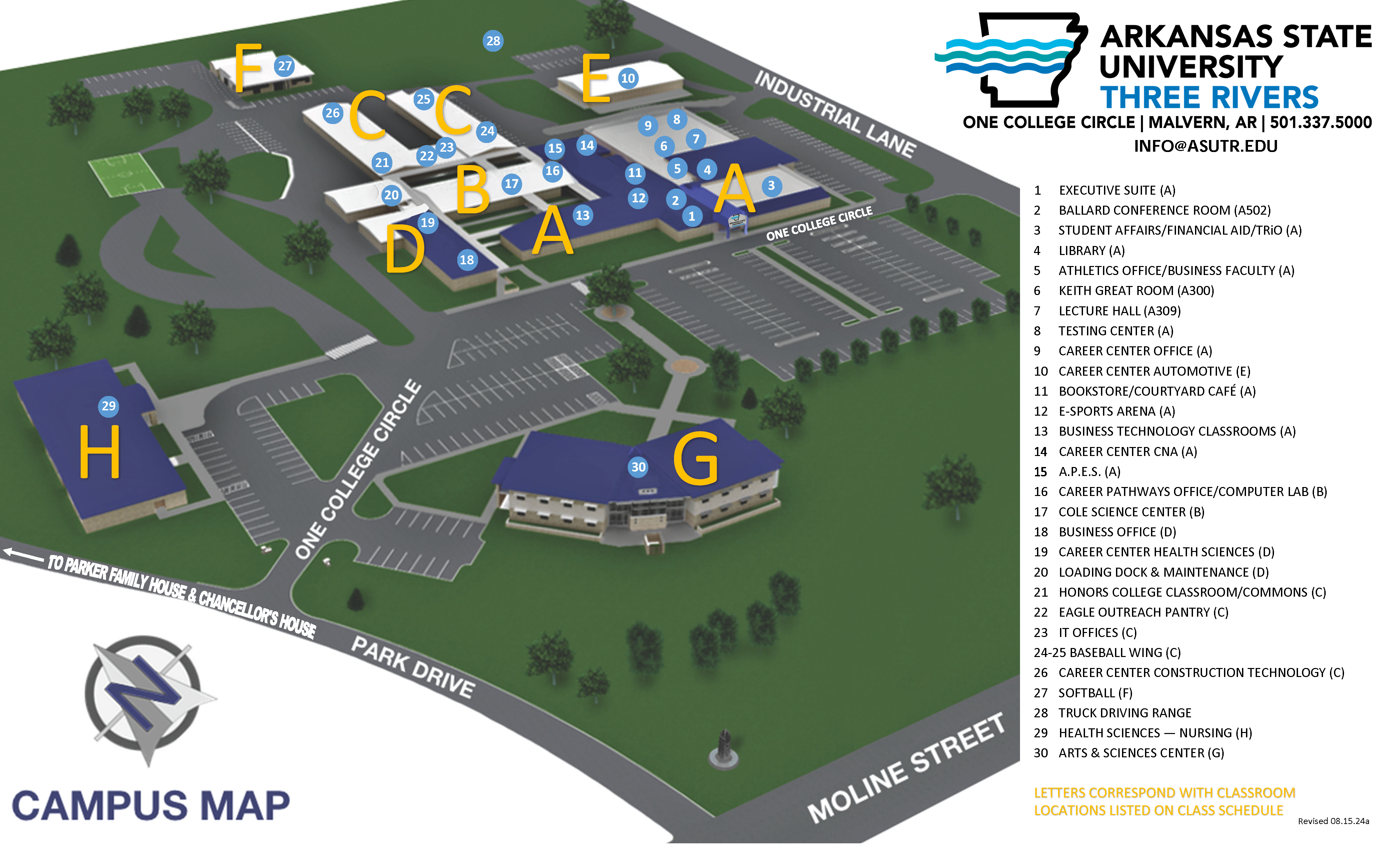 ASUTR Campus map