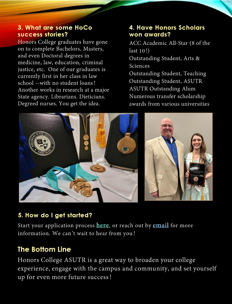 Honors College 5 FAQ page 2
