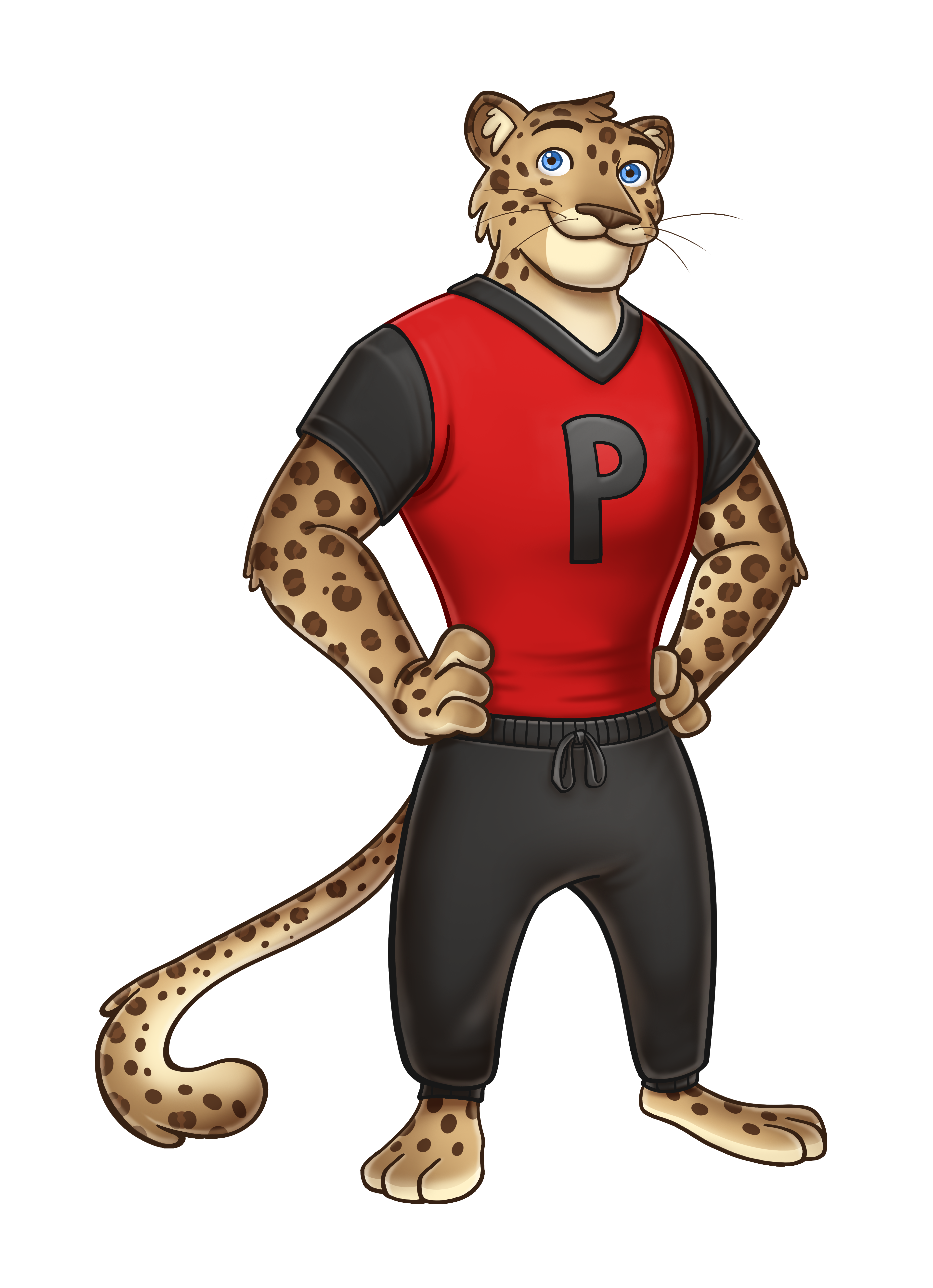 Puster Leopard Mascot