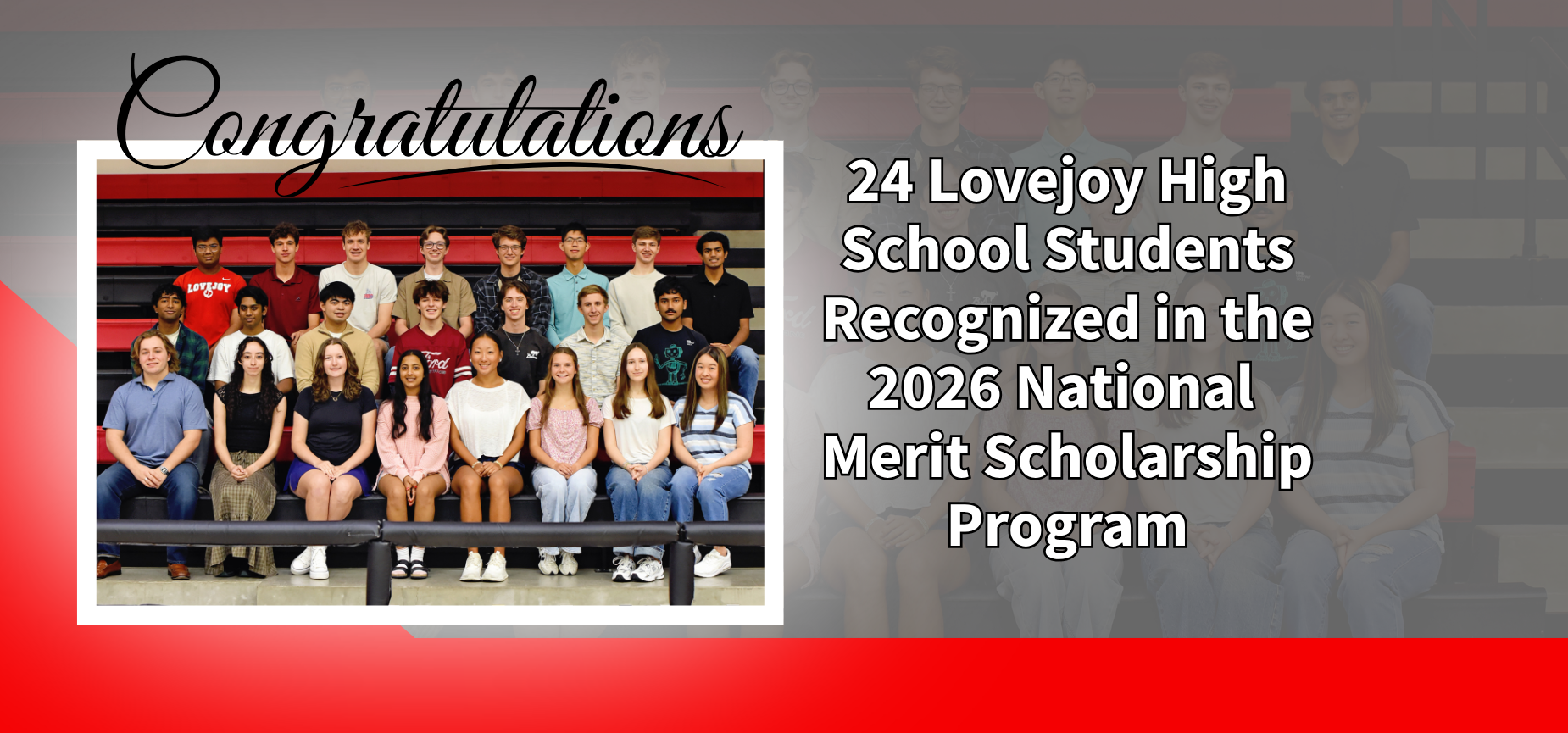 24 Lovejoy High School Students Recognized in the 2026 National Merit Scholarship Program