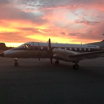 AIrcraft at sunset