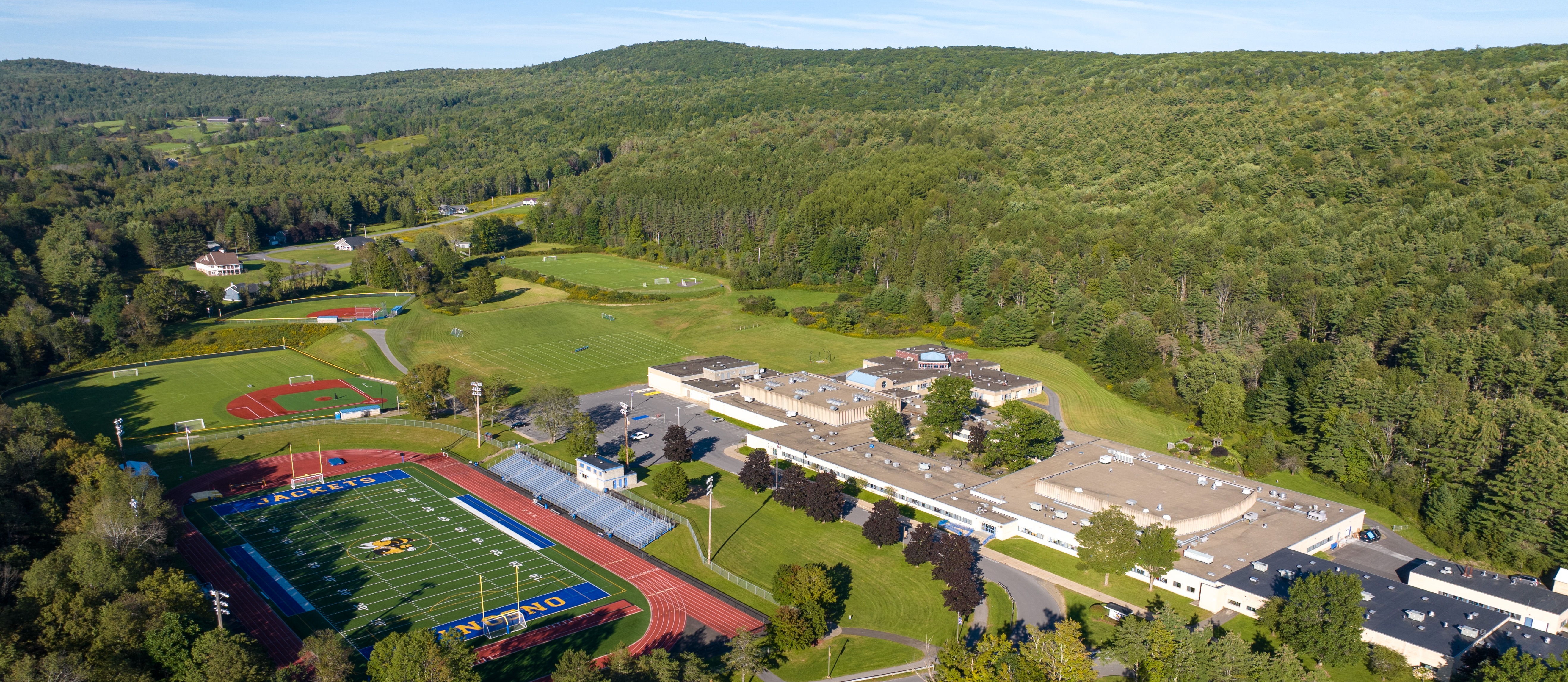 aerial photo of the Oneonta high school