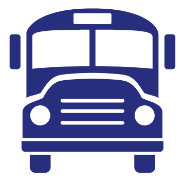 blue school bus