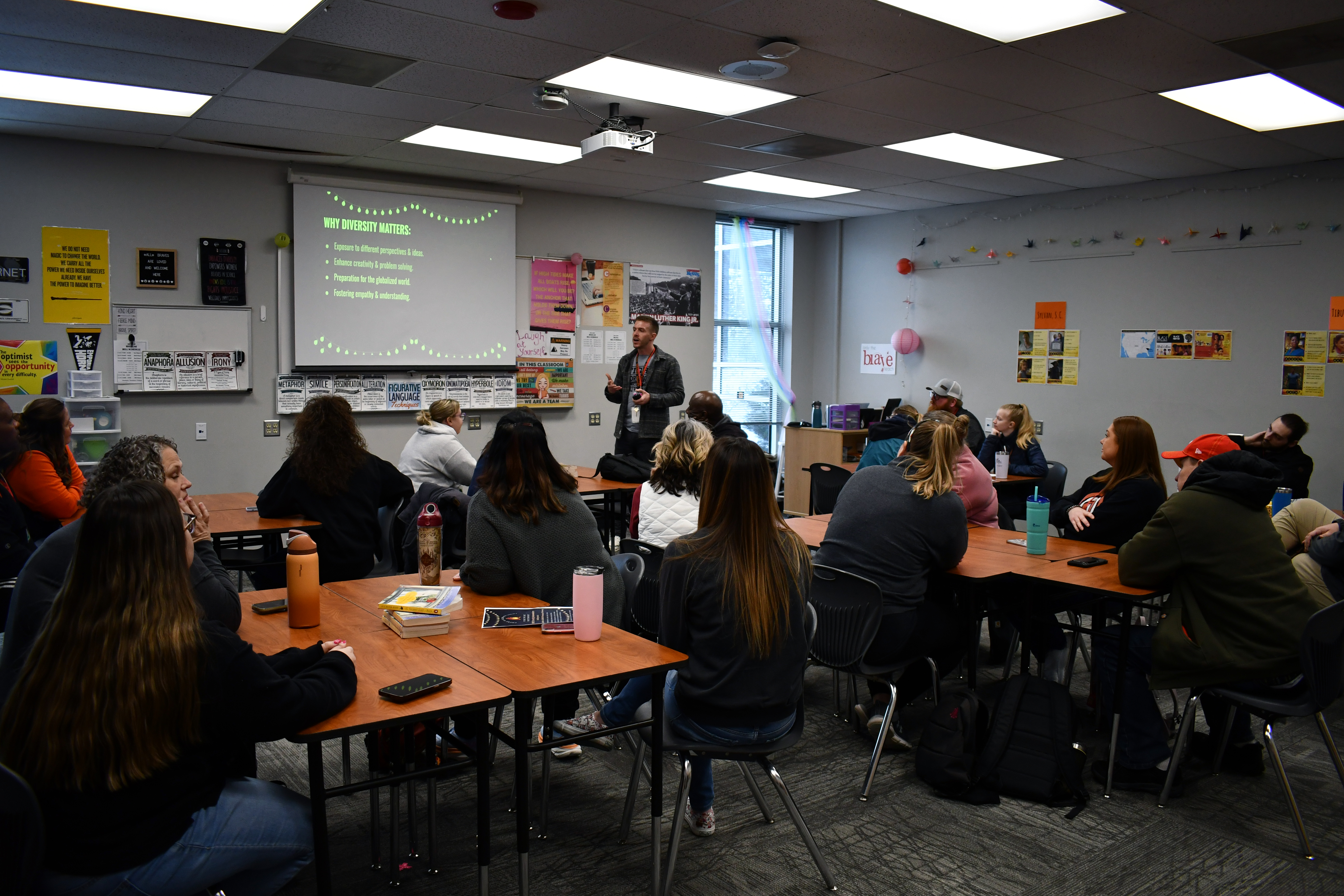 staff in a classroom