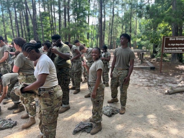 JROTC Cadets participating in 2024 JCLC Camp activities