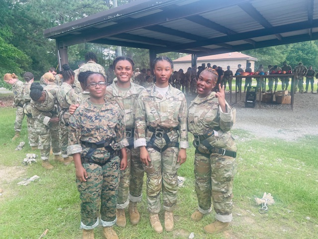 JROTC Cadets participating in 2024 JCLC Camp activities