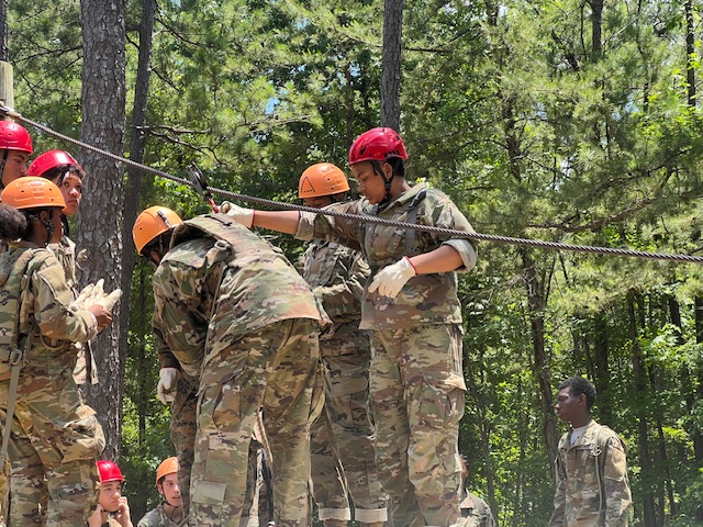 JROTC Cadets participating in 2024 JCLC Camp activities