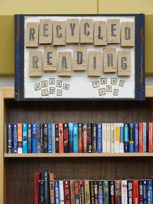 Recycled Reading bookshelf