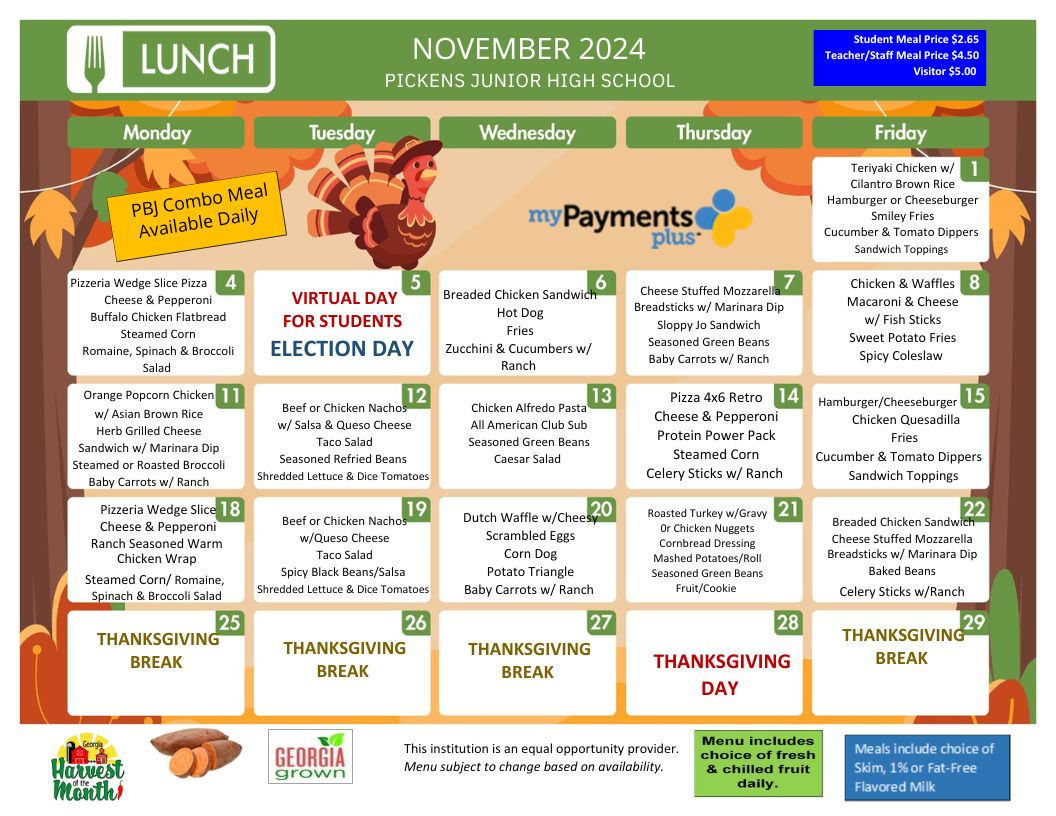 Lunch Menu