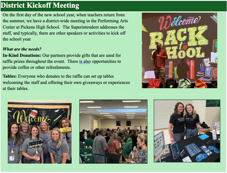 District Kickoff Meeting