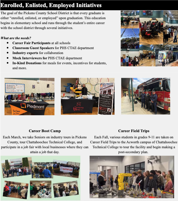 Enrolled, Enlisted, Employed Initiatives