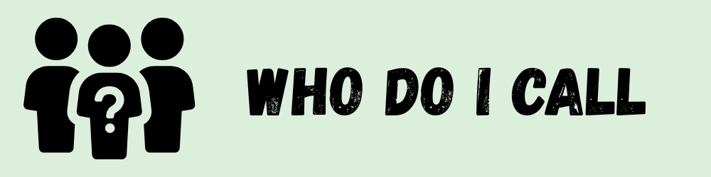Who Do I Call Banner