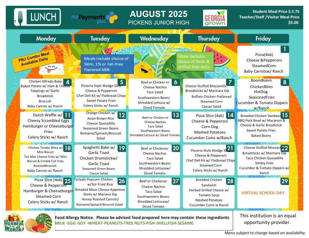Lunch Menu