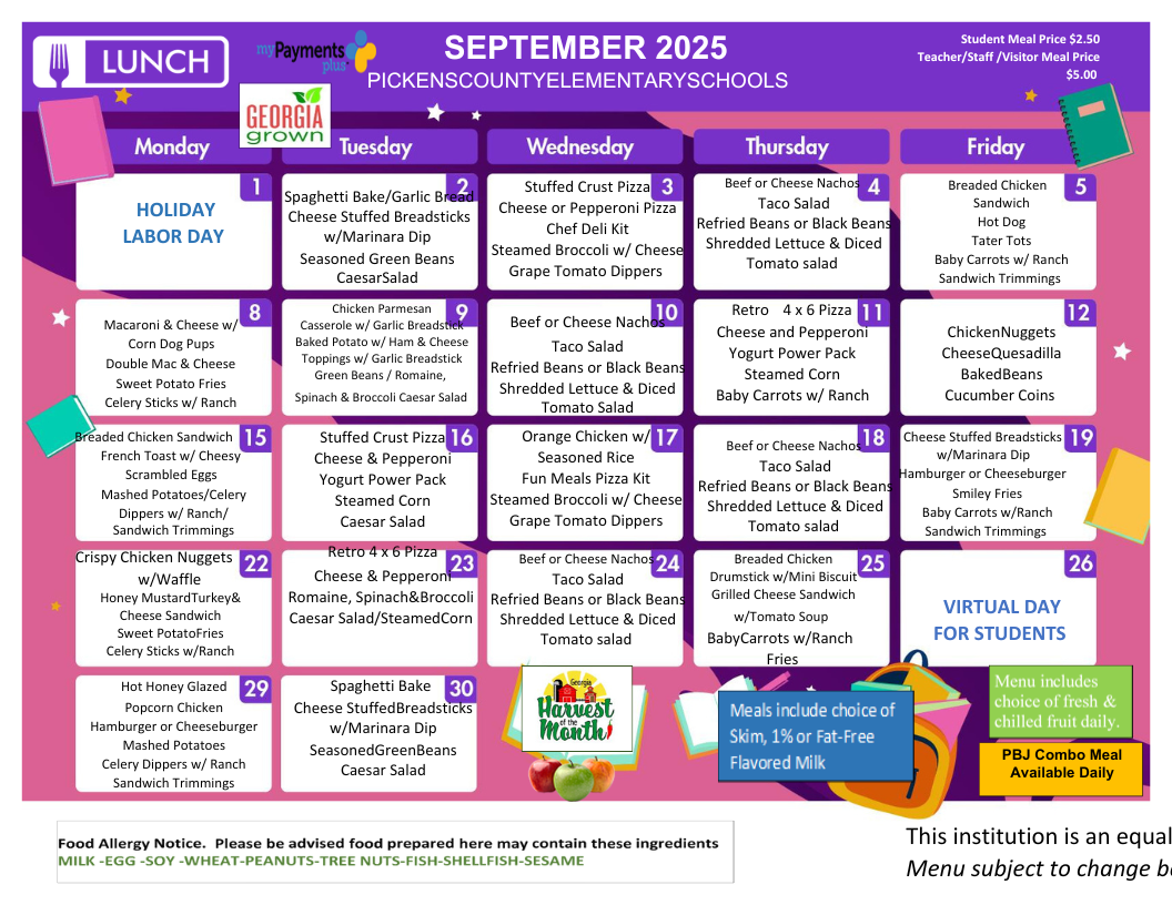 Lunch Menu