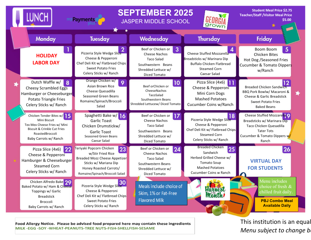 Lunch Menu