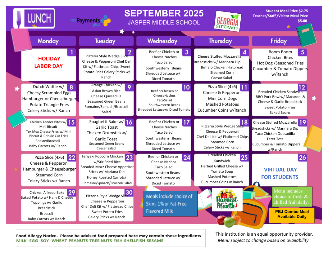 Lunch Menu