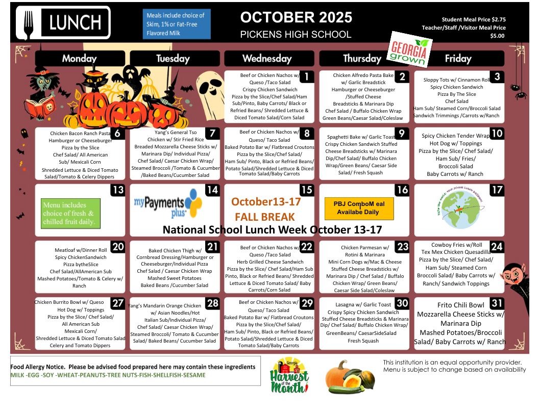 Lunch Menu