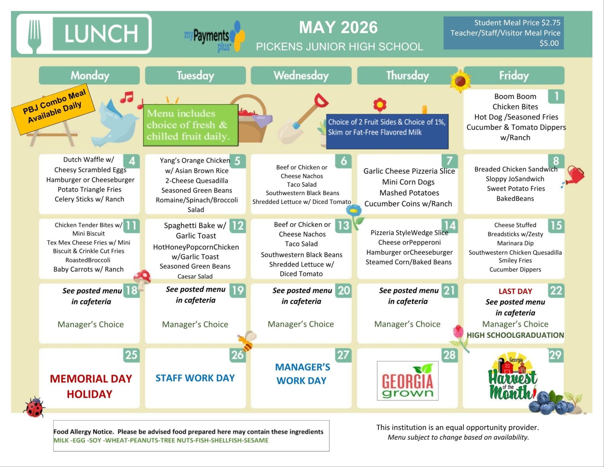 Lunch Menu